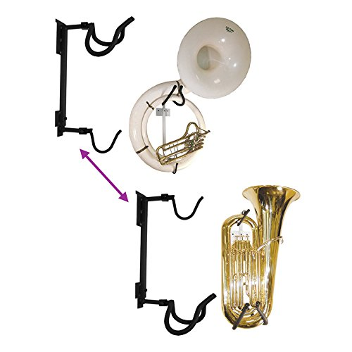 String Swing BHH094 Tuba / Sousaphone Holder Black 4" Slatwall